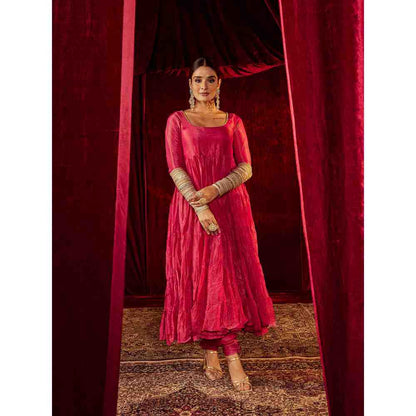 Roze Arya Pink Anarkali (Set of 3)