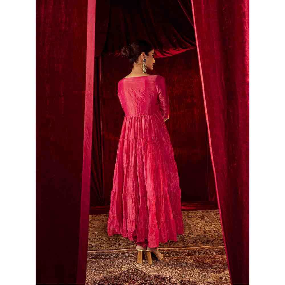 Roze Arya Pink Anarkali (Set of 3)