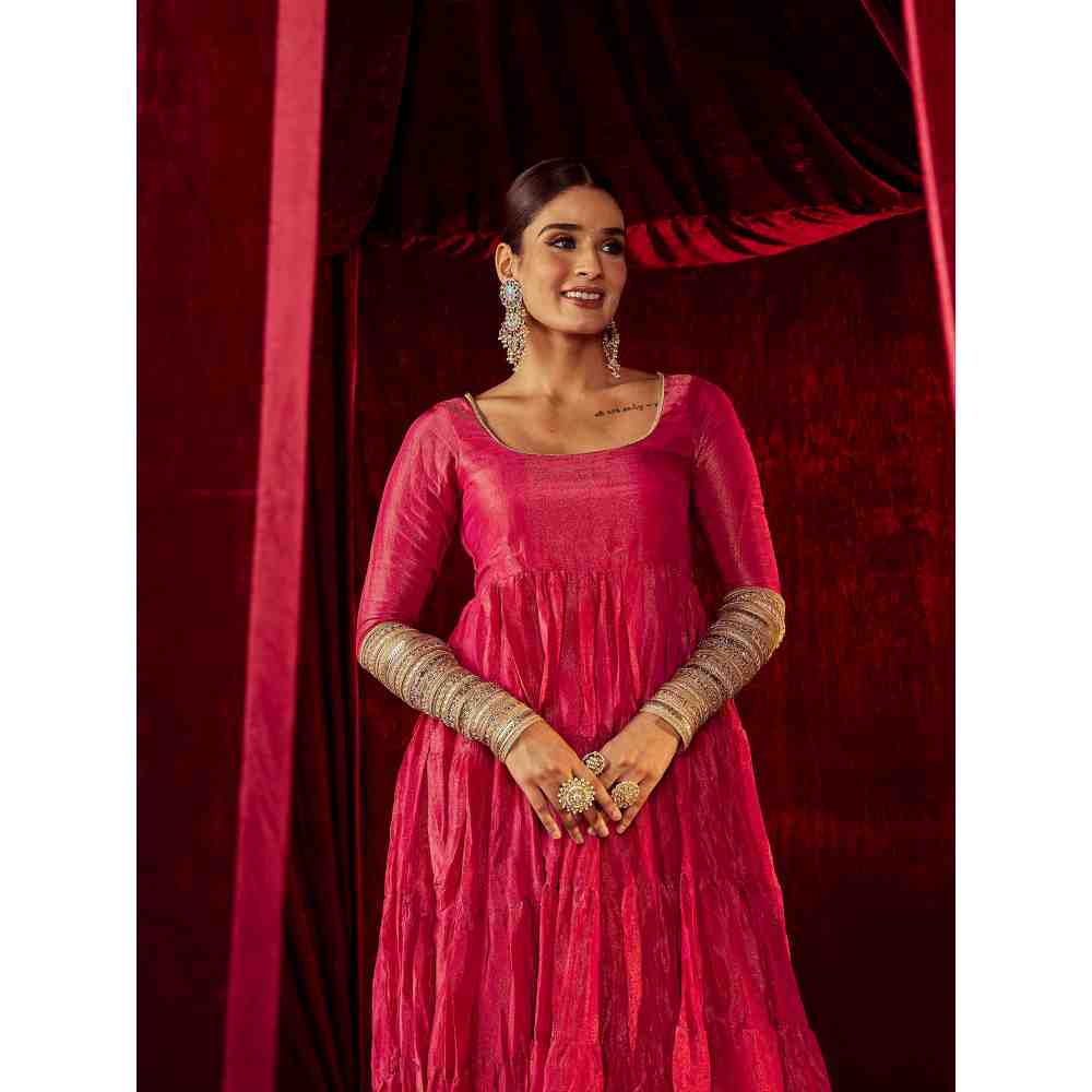 Roze Arya Pink Anarkali (Set of 3)