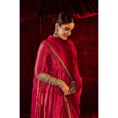 Roze Arya Pink Anarkali (Set of 3)