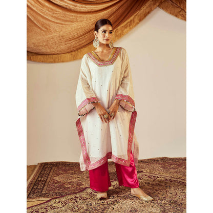 Roze Mumtaaz Ivory Kaftan (Set of 2)