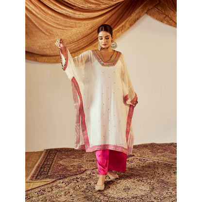 Roze Mumtaaz Ivory Kaftan (Set of 2)
