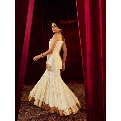 Roze Shahina Ivory Sharara (Set of 3)