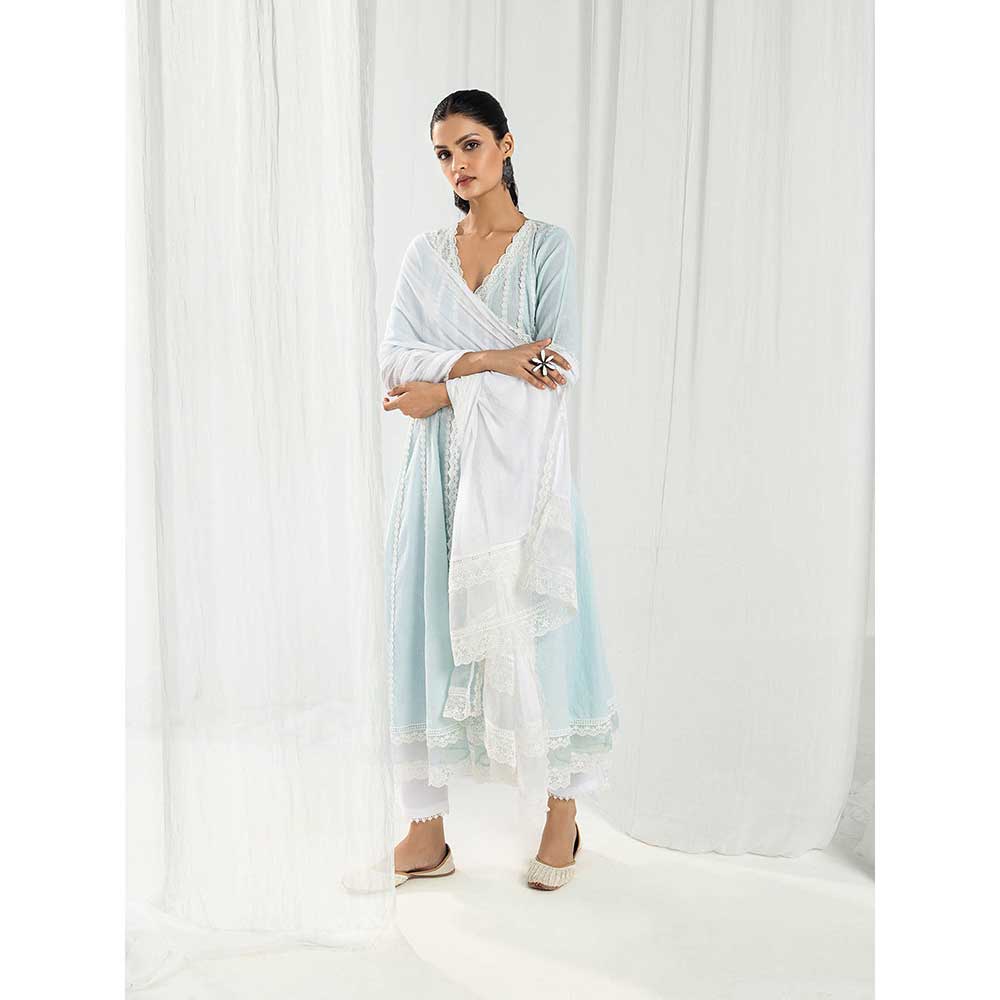 Roze Aria White Dupatta