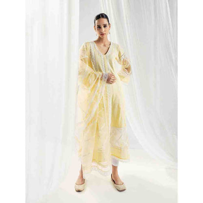 Roze Celeste Yellow Dupatta