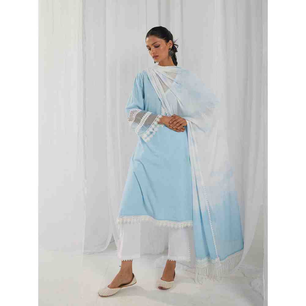 Roze Estelle Blue Dupatta