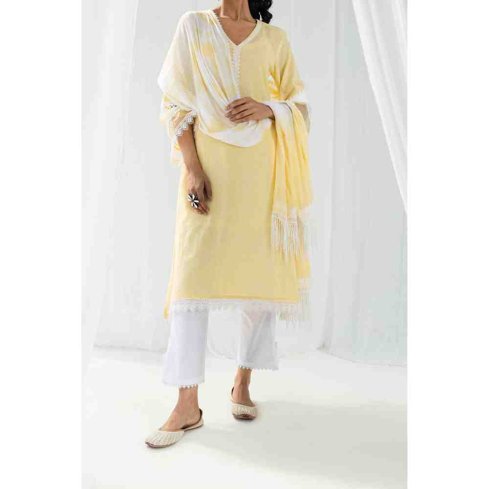 Roze Estelle Yellow Dupatta