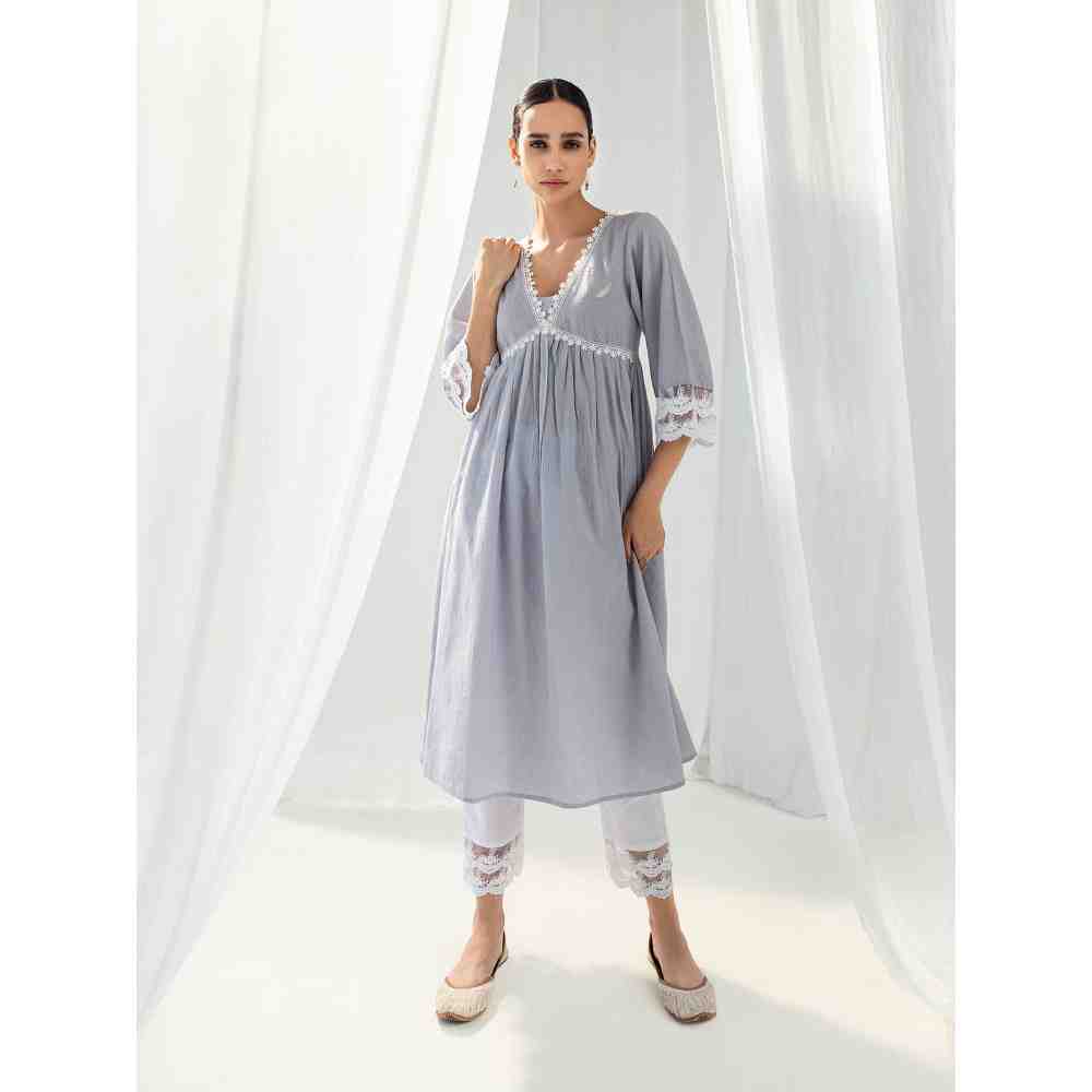 Roze Aura Purple Kurta