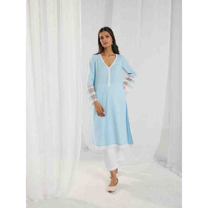 Roze Estelle Blue Kurta