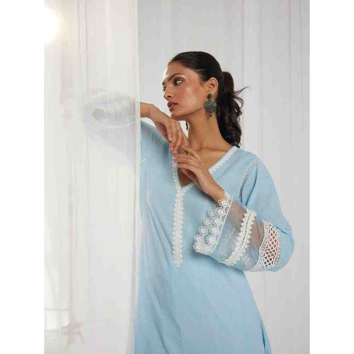 Roze Estelle Blue Kurta