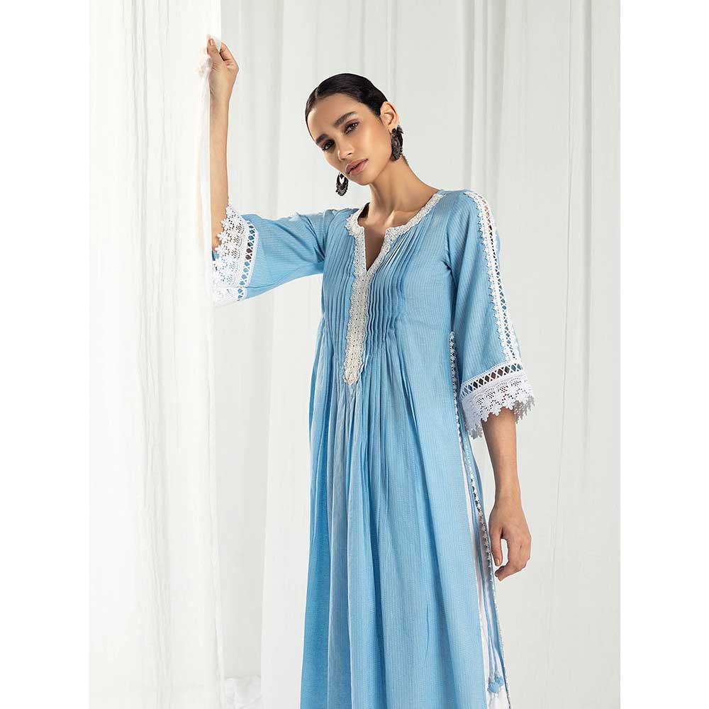 Roze Iris Blue Kurta