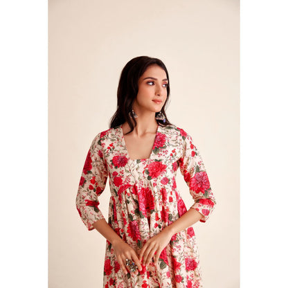 Roze Muskaan Chanderi Anarkali (Set of 3)