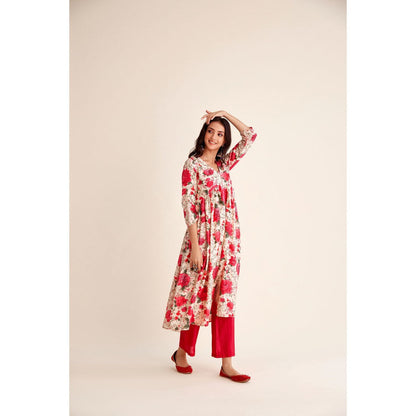 Roze Muskaan Chanderi Anarkali (Set of 3)