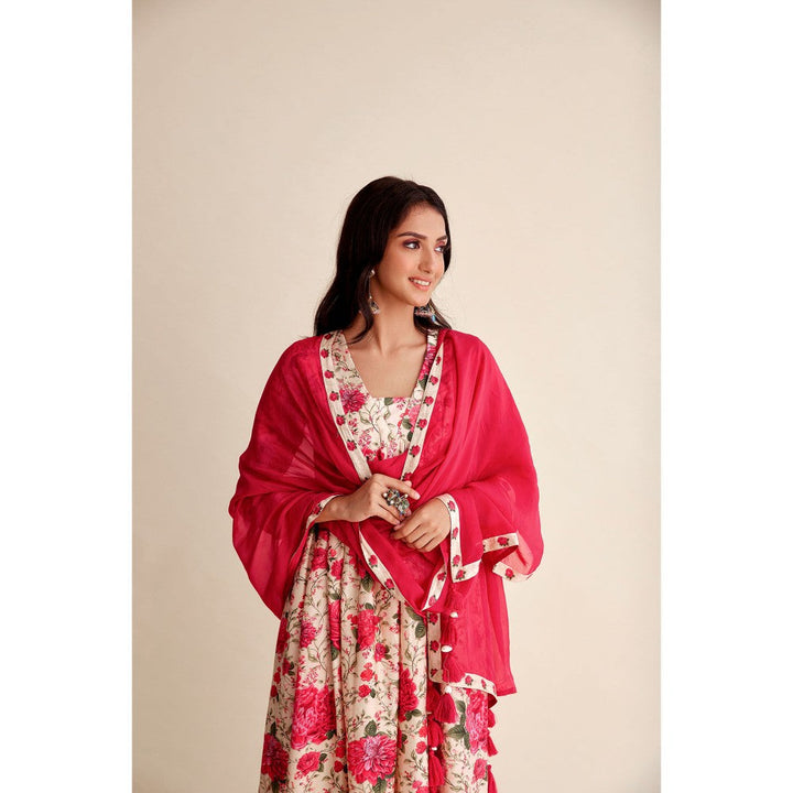 Roze Muskaan Chanderi Anarkali (Set of 3)