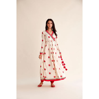 Roze Jashn Chanderi Angrakha (Set of 3)