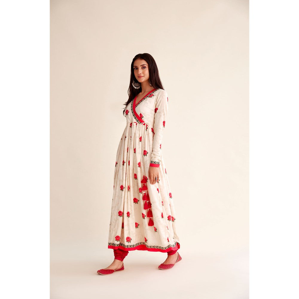 Roze Jashn Chanderi Angrakha (Set of 3)