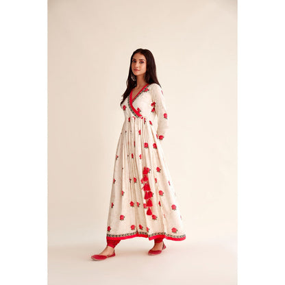 Roze Jashn Chanderi Angrakha (Set of 3)