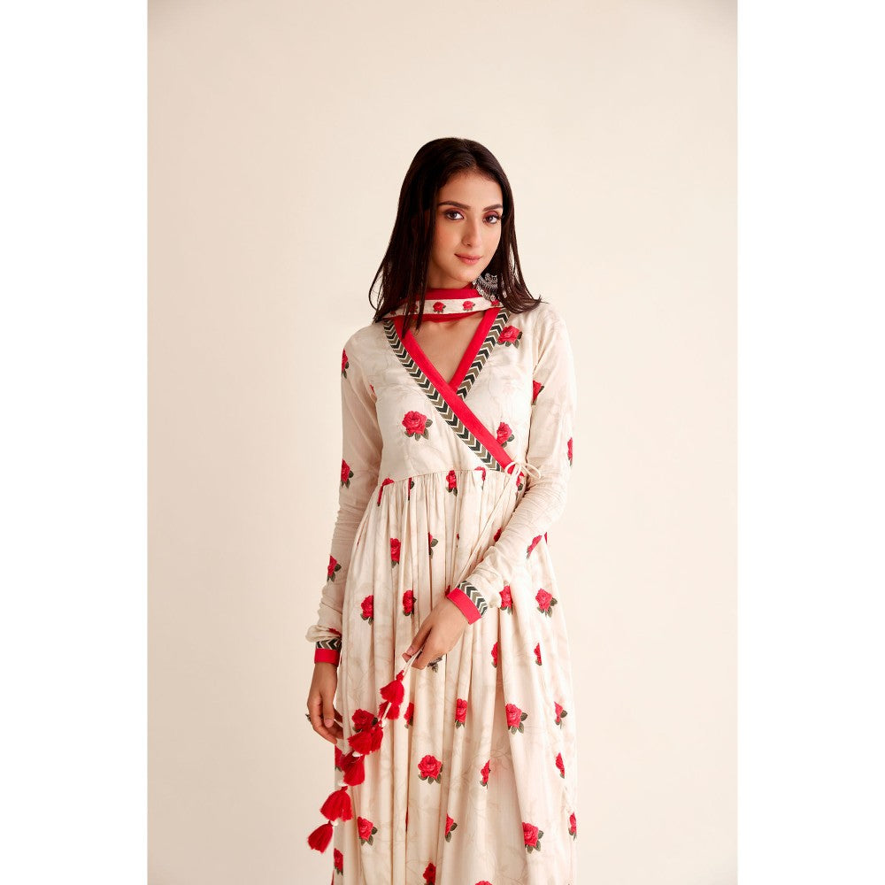 Roze Jashn Chanderi Angrakha (Set of 3)