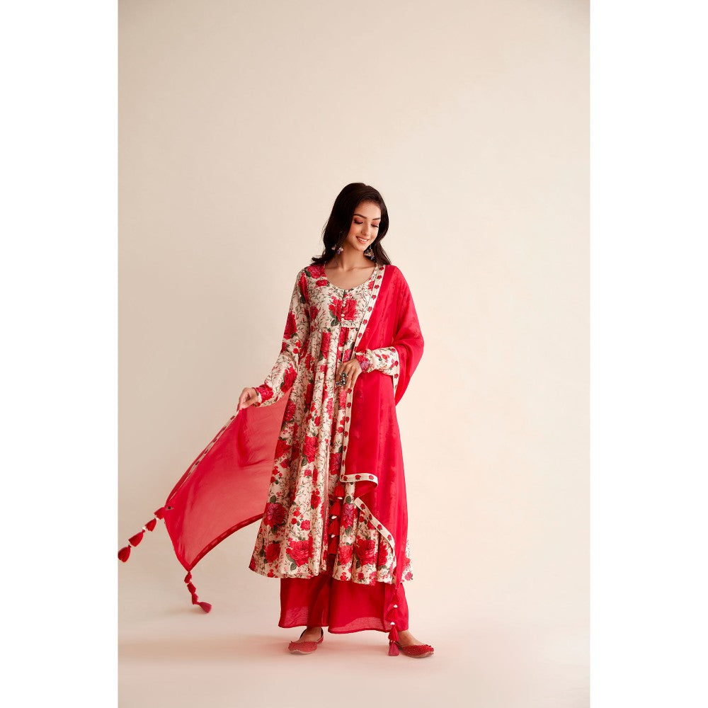 Roze Khwaab Chanderi Anarkali (Set of 3)