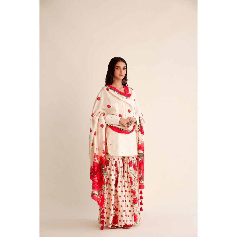 Roze Shabnam Chanderi Garara (Set of 3)