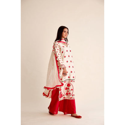 Roze Afsana Chanderi Kurta (Set of 3)