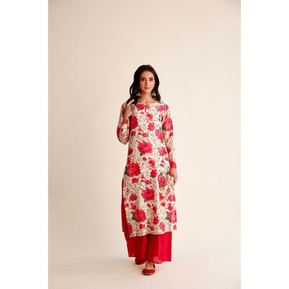 Roze Roshan Chanderi Kurta (Set of 3)