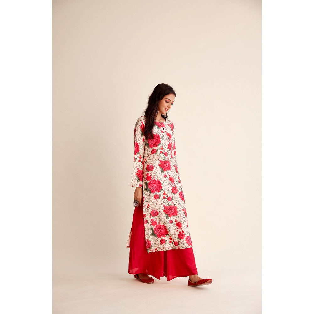 Roze Roshan Chanderi Kurta (Set of 3)