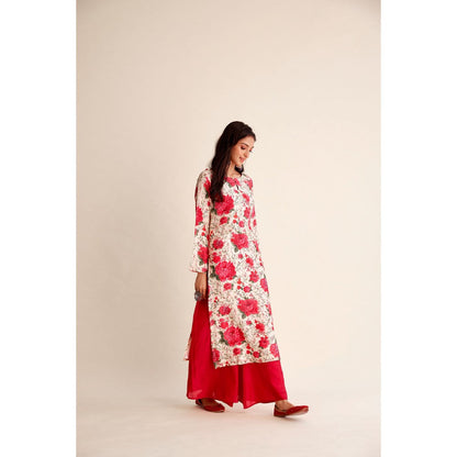 Roze Roshan Chanderi Kurta (Set of 3)