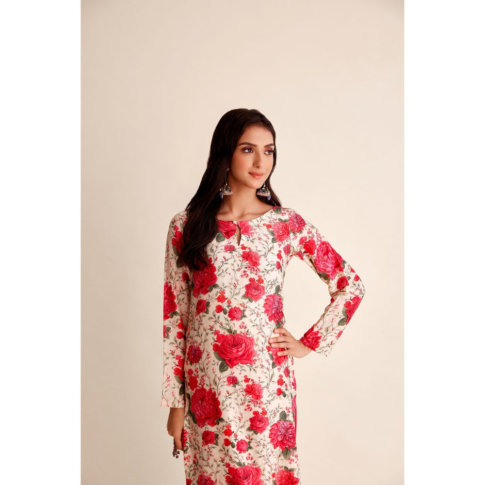 Roze Roshan Chanderi Kurta (Set of 3)
