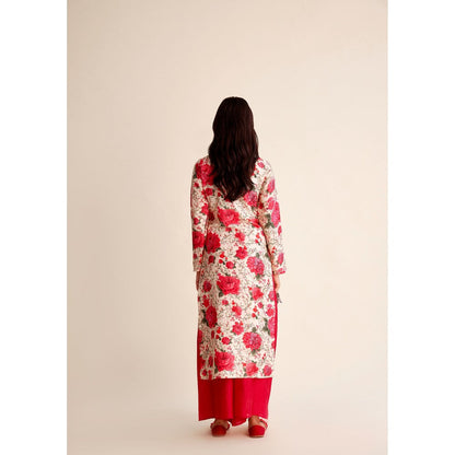 Roze Roshan Chanderi Kurta (Set of 3)