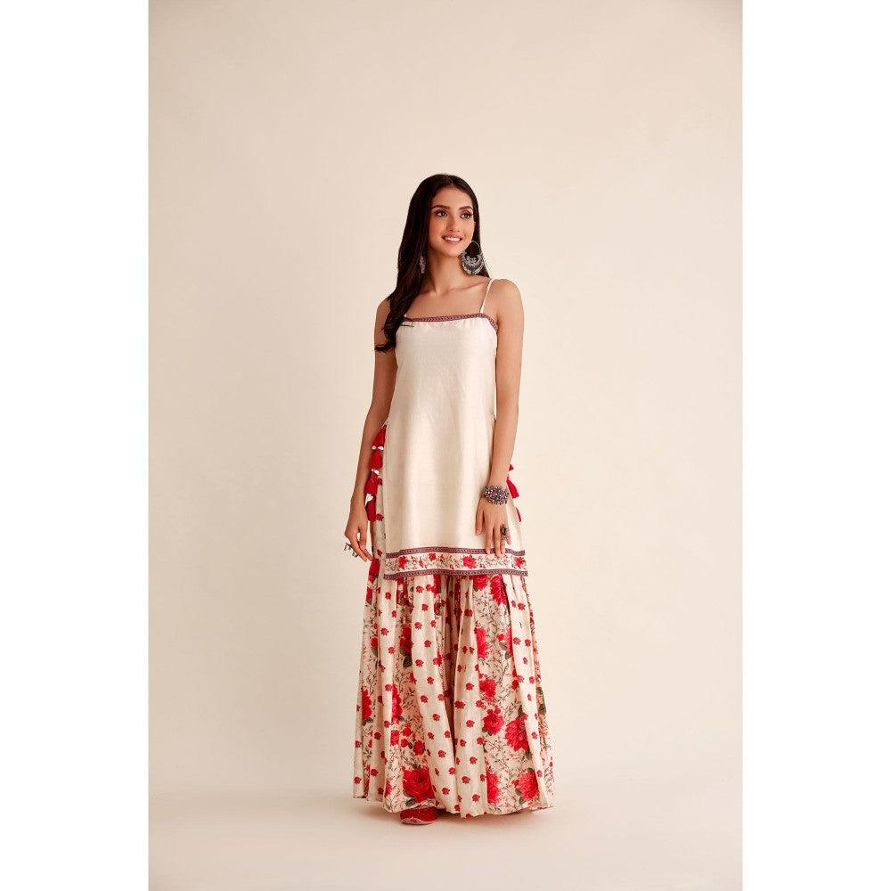 Roze Mahfil Chanderi Garara (Set of 3)