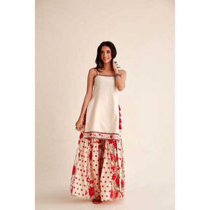 Roze Mahfil Chanderi Garara (Set of 3)