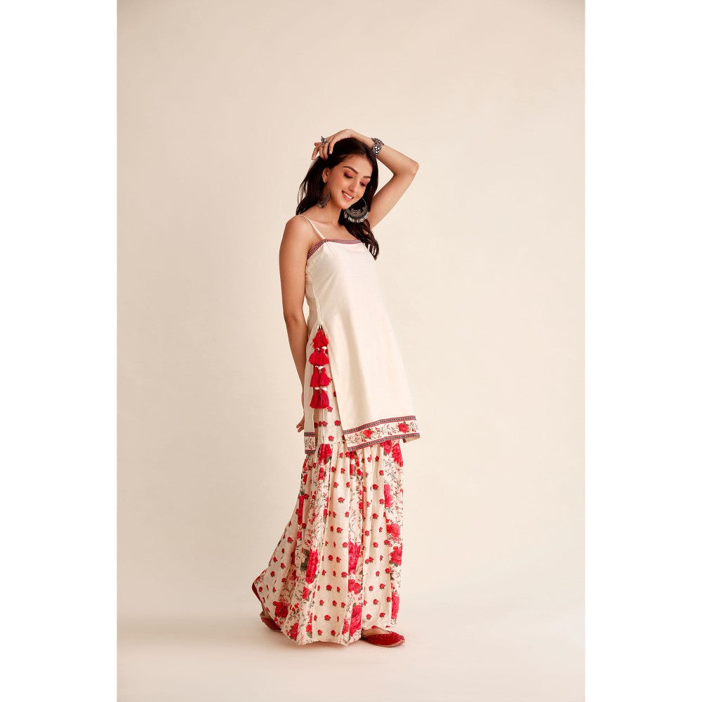 Roze Mahfil Chanderi Garara (Set of 3)