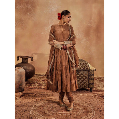 Roze Anam Brown Dupatta