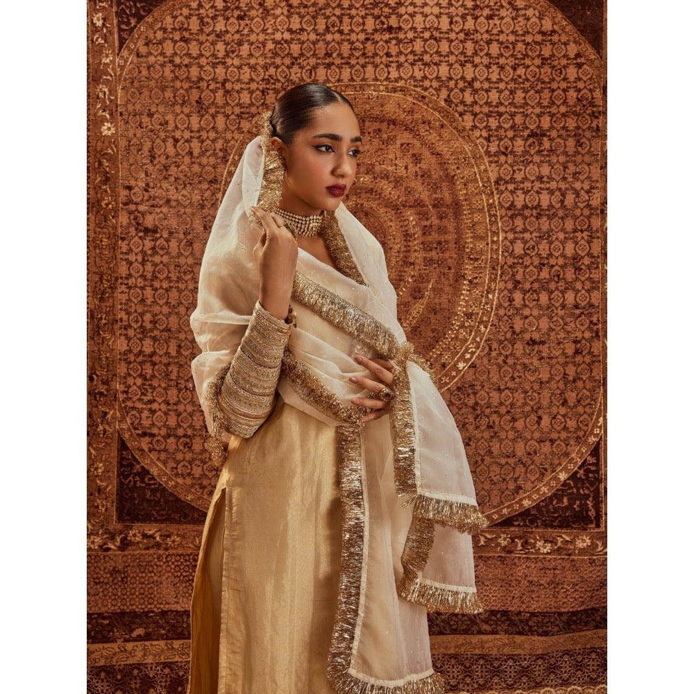 Roze Ghazal Dupatta- Golden