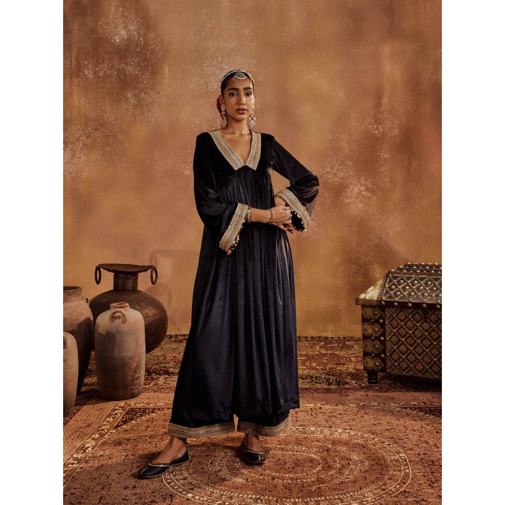 Roze Alina Anarkali with Pant & Dupatta (Set of 3)