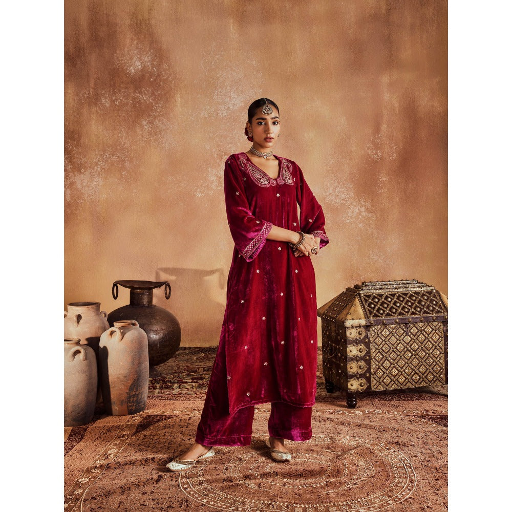 Roze Razia Pink Kurta with Pant & Dupatta (Set of 3)