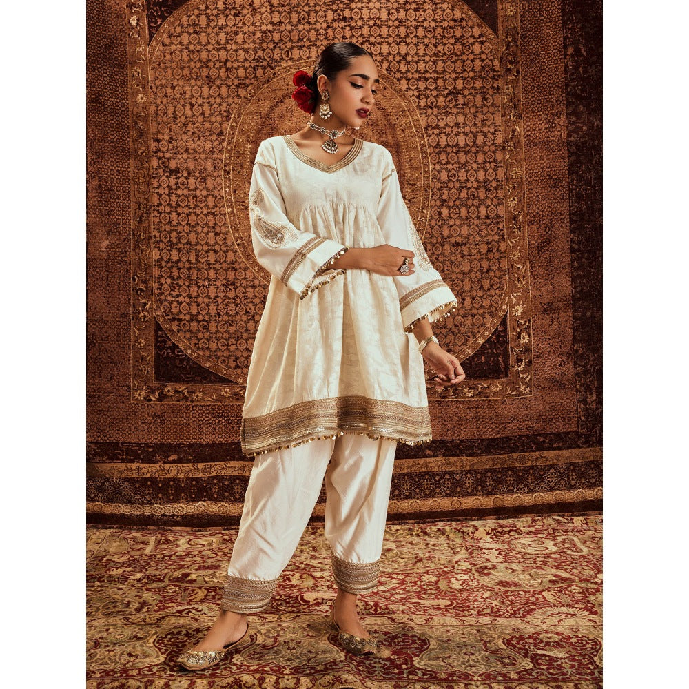 Roze Saba Kurta with Pant & Dupatta (Set of 3)