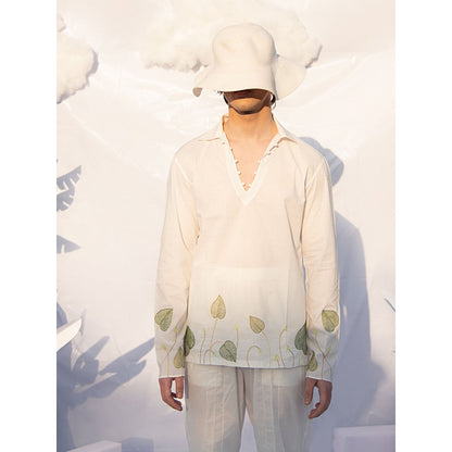 Runit Gupta Betel Leaf Line Shirt