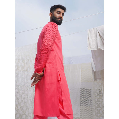 Runit Gupta CoralKurta(Set of 2)