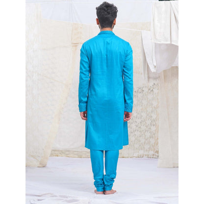 Runit Gupta Blue Kurta(Set of 2)