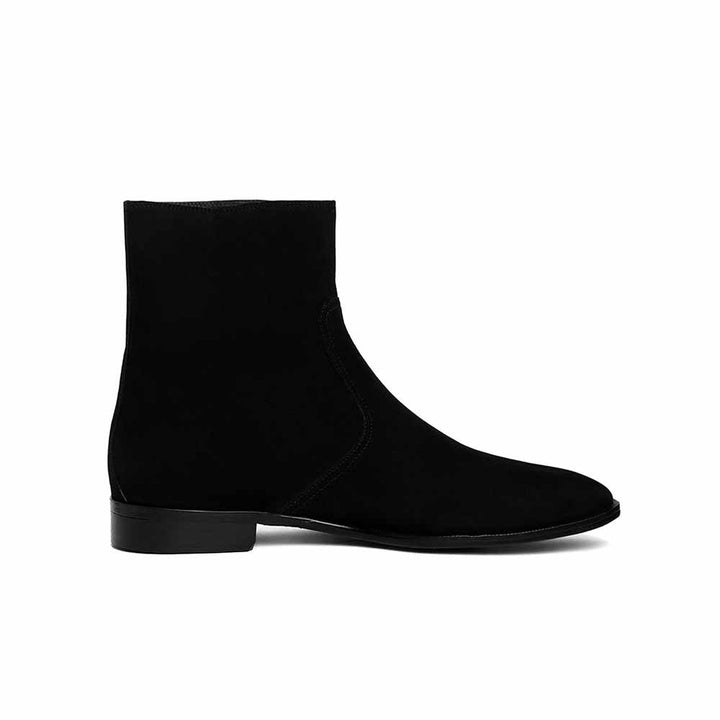 Saint G Black Nubuck Leather Ankle Boots