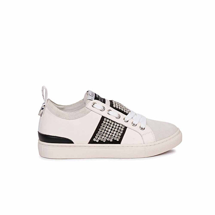 Saint G Embellished White Leather Shoes