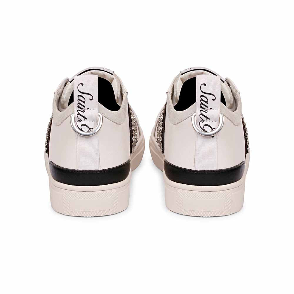 Saint G Embellished White Leather Shoes