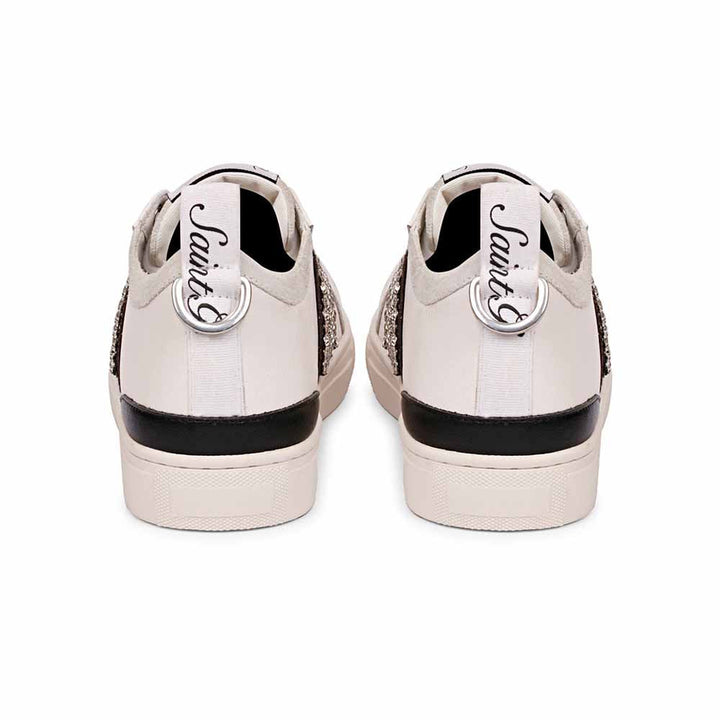 Saint G Embellished White Leather Shoes