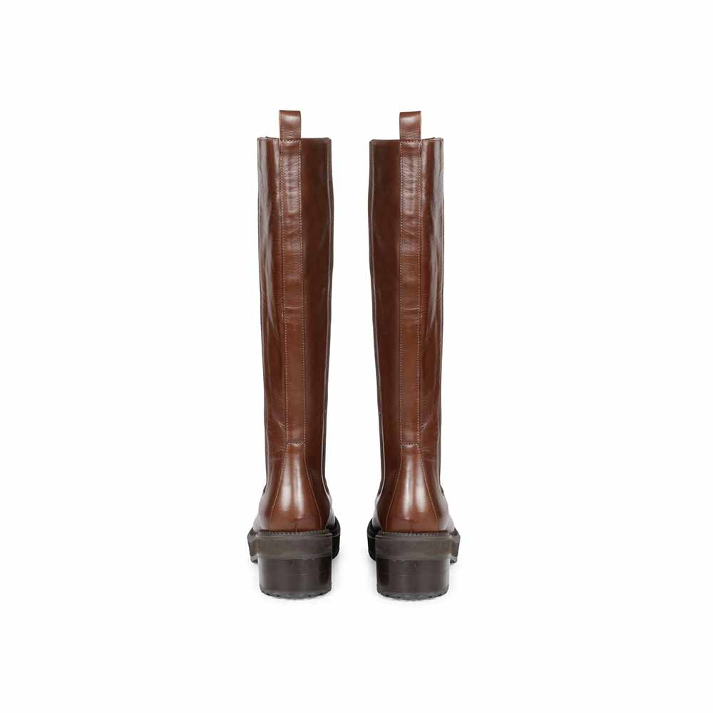 Saint G Solid Brown Leather Handcrafted Boots