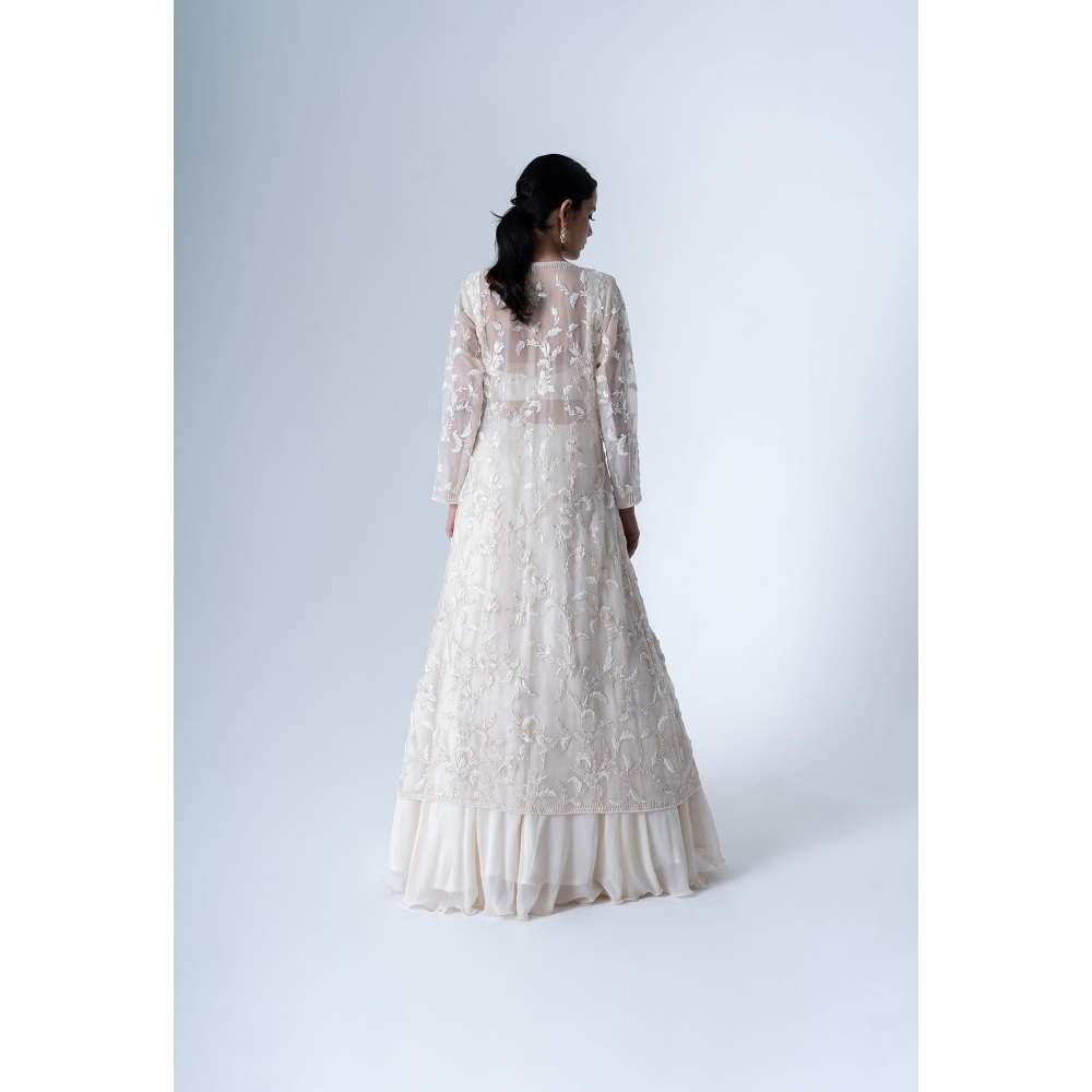 SAISHA Long Jacket Lehenga (Set of 3)