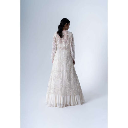 SAISHA Long Jacket Lehenga (Set of 3)