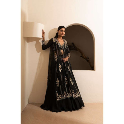 SAISHA Organza Cape Lehenga (Set of 3)