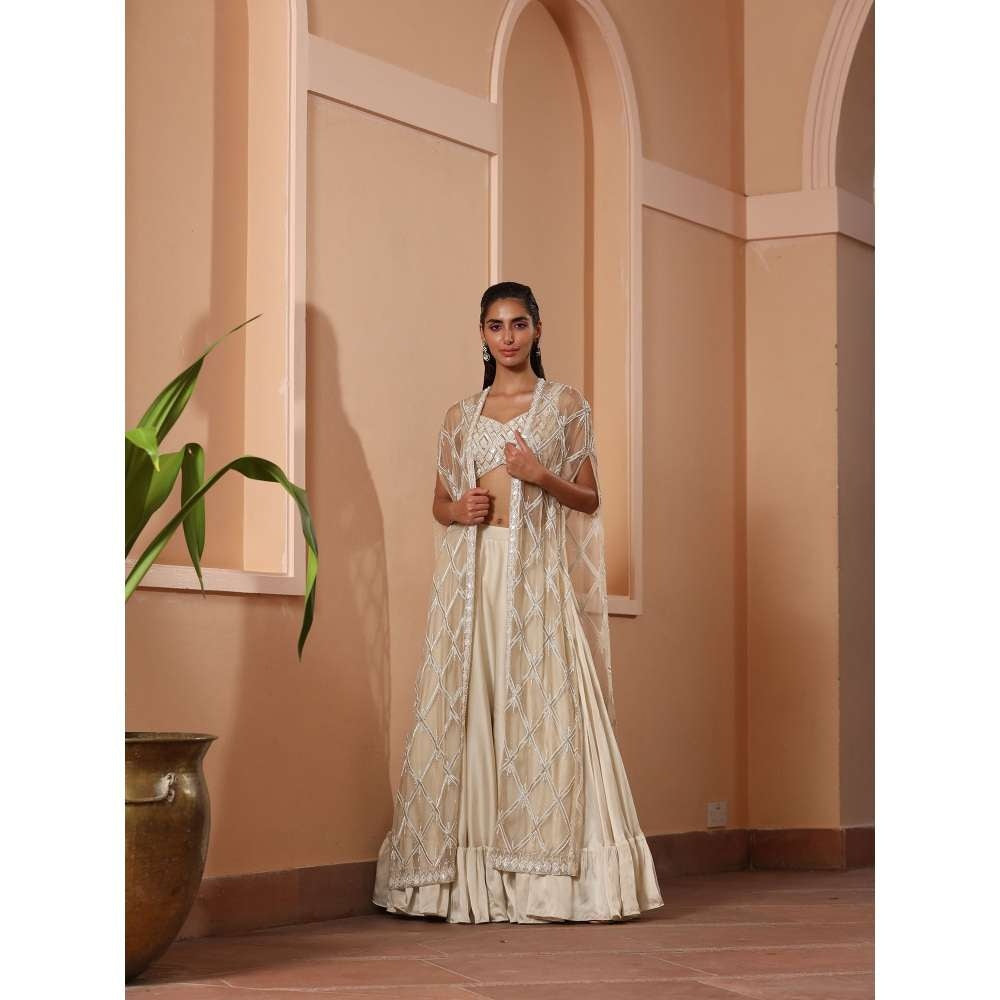 SAISHA Long Jacket Lehenga (Set of 3)